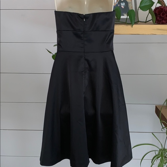 WHBM Black Cocktail Strapless Mini Dress sz 2 - Picture 5 of 7